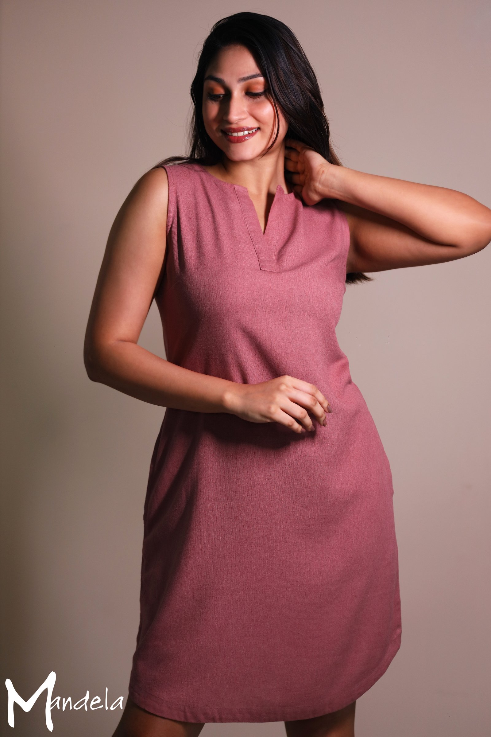 Casual Short Linen Dress